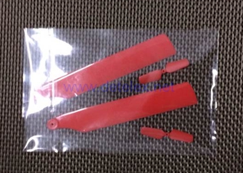 XK-K100 falcon helicopter parts main blades + tail blade (red) - Click Image to Close